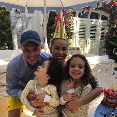 Harold Ford Jr and his wife Emily Threlkeld took a picture with their children on Emily's birthday.
